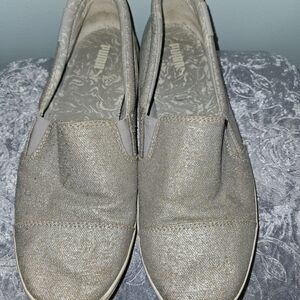 Puma Women's Slip-On Mules in Metallic Taupe